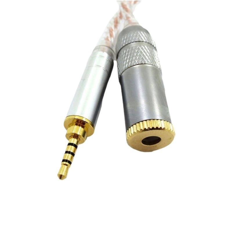 Cable 2.5 macho a 4.4 hembra de 2.5 mm/4.4 mm a 3.5 mm, hecho a mano con adaptador equilibrado (paquete 9)