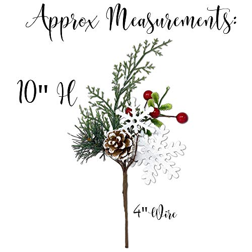 Banberry Designs Woodsy Floral Red Berry and Pinecone Picks #TOP8