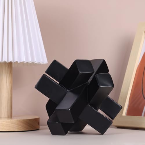 Estatua nudo geométrica negra para decoración de mesa miniatura 6