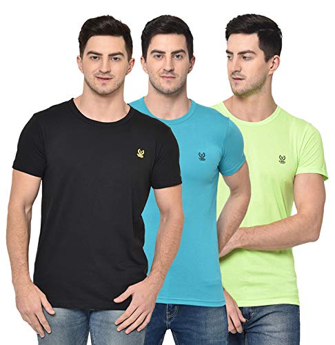Image of Mack Jonney Cotton Blended Half Sleeve Regular Fit T-Shirts for Men(Pack of 3)