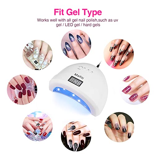 Mafiti Uv Led Nail Lamp, Nail Dryer 48W Gel Nail Polish Uv Led Light With 4 Timers Professional For Nail Tools Accessories,Portable Nail Dryer For Salon & Home #TOP6