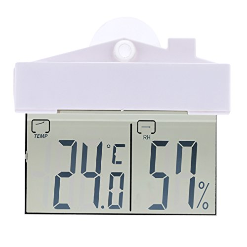 Hygrometer für Thermometer, digital, mit Messgerät, hohe Anzeige, Kristalle, Flüssigkeits-Tasse, Absaugung für Hotel, Büro zu Hause