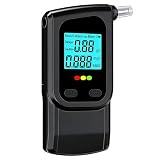 Portable Breathalyzer Alcohol Tester, Digital Breath Alcohol Detector with LCD Display, Dual Units%BAC g/L mg/L, Memory Function, Personal Alcohol Tester for Home & Travel