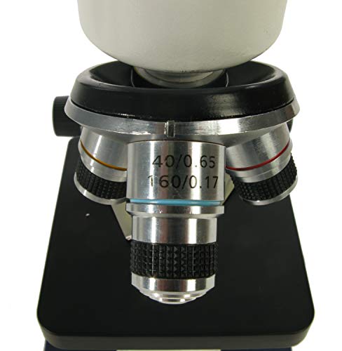American Educational 7-1358 Basic Monocular Compound Microscope, Wf10X Eyepiece, 40X-400X Magnification, Brightfield, Tungsten Illumination, Plain Stage, 110V Or Battery-Powered #TOP7