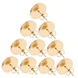 Gatuida 10 piezas Bases para Pendientes de Acero Inoxidable Accesorios para Hacer Joyería DIY de Monturas Doradas para Crear Pendientes Únicos y Duraderos