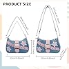AfitLulu Klein Umhängetasche Damen Denim Schultertasche mit Handkette und Abnehmbarem Schultergurt, Halbmond Tasche Y2K Tasche Modisch Handtasche mit Reißverschluss (Schwarz) #1