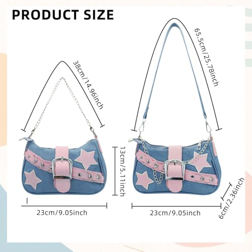 Women’s Shoulder Bag, Ladies Handbags with Handheld Chain and Detachable Shoulder Strap, Crescent Bag with Zipper2