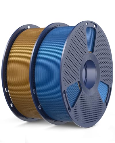 Image of SUNLU 2KG Metal PLA Filament 1.75mm, Azurite & Bronze | Metallic Shiny 3D Printer Filament with Actual Metal Filled, High Gloss Finish, Easy to Print, 2.2lbs Spool for FDM Printers