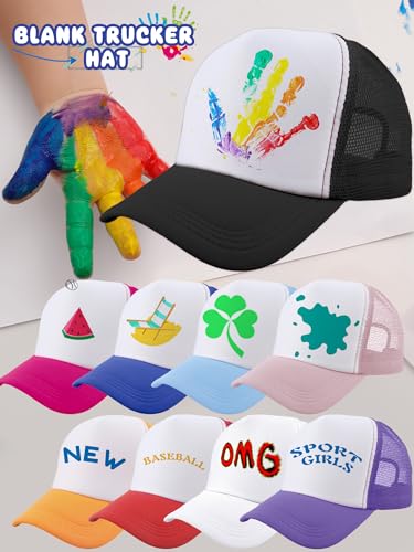 24 gorros trucker sublimados DIY ajustables unisex miniatura 7