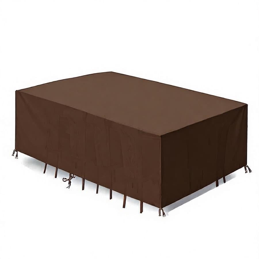 Funda para muebles de patio impermeable que frena el polvo en tu juego de mesa exterior