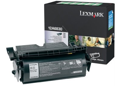 Cartouche toner Lexmark 12A6830 d'origine noir pour imprimante laser