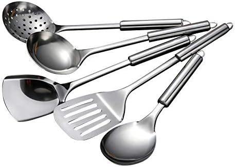 Kitchen Utensils Set,5Pcs Stainless Steel Cooking Utensils Set, Kitchen Gadgets & Kitchen Tool Gift Set