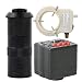 1080P 60FPS Camera VGA USB TF Video Microscope Camera 100X C-Mount Lens Whit 56-LED Adjustable Ring Light