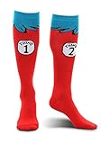 elope Dr. Seuss Thing 1 & 2 Costume Socks for Kids Red