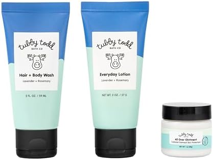 TUBBY TODD 3-Step Baby Bath and Skincare Routine, The Regulars Bundle