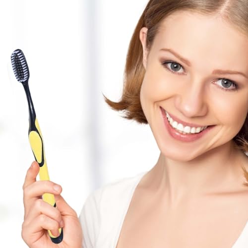 Weiche Zahnbürste für Erwachsene – Royal Denta Silver Handzahnbürste mit ergonomischem Griff | 1 Stück Zahnbürste zum Entfernen von Flecken auf den Zähnen für Zuhause, Weg – Bild 7