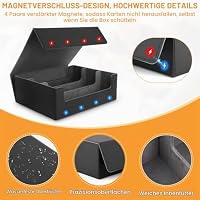 Talifoca Sammelkarte-Aufbewahrungsbox für 1800+ Karten, MTG Deck-Box Magnetisch, Commander Karten-Box für MTG und Sports-Karten, mit 22 kompatiblen Kartenteilern – Ansicht 5