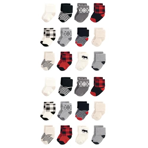 Image of Hudson Baby Unisex Baby Cotton Rich Baby Terry Socks 24-Pack