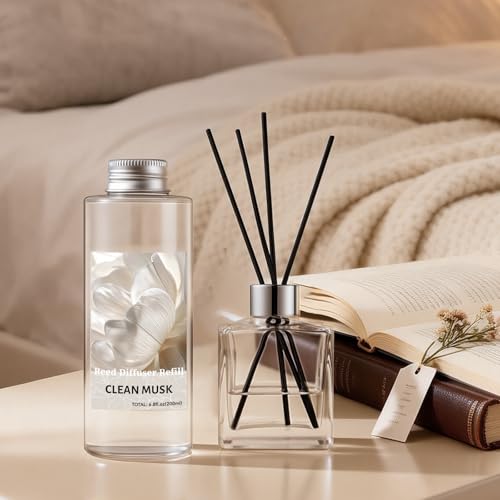 STRN Reed Diffuser Oil Refill, Clean Musk Scented Diffuser with Stick 200ML — view 6