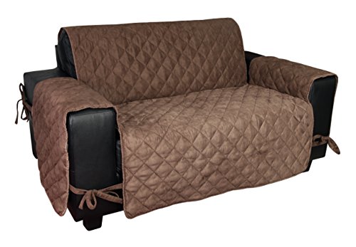 Floppy Ears Design Waterproof Faux Suede Microfiber Stay in Place Couch Protector Furniture Cover (Medium Two Cushion Couch Loveseat, Chocolate) Floppy Ears Design Waterproof Faux Suede Microfiber Stay in Place Couch Protector Furniture Cover (Medium Two Cushion Couch Loveseat, Chocolate)