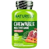 NATURELO Chewable Vitamin for Kids Multivitamin with Whole Food Organic Fruit Blend - 60 Tablets for Children
