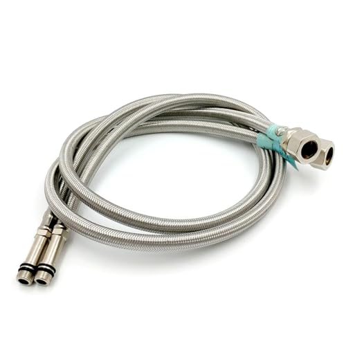 Image of Xcel Home™ 2 x 12mm (M12) x 15mm Compression Flexible Tap Connectors | DIY Replacement Bathroom Basin & Kitchen Sink Monobloc Tap/Boiler Flexi Pipes