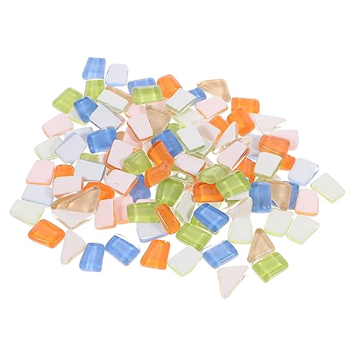 HAPINARY Mosaic Tiles for Crafts Broken Glass Pieces Stained Glass Sheets DIY Mosaic Supplies