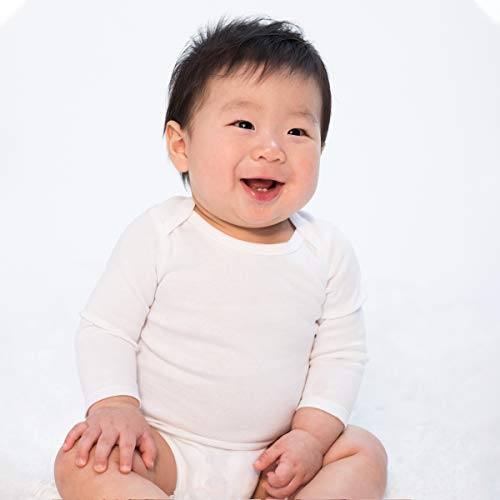Lamaze Organic Baby Kid's Organic Baby Girl, Boy, Unisex Bodysuits Shirt, White, Preemie #TOP4