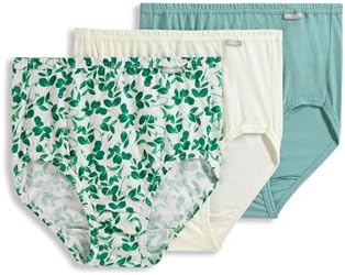 Jockey Women's Underwear 100% Cotton Elance Brief - 3 Pack