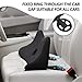 Benazcap Lumbar Support Pillow for Car: Novel Ergonomic, Memory Foam Lumbar Pillow with Adjustable Straps for Lower Back Pain Relief - Ideal Back Cushion for Driving and Office Chair - Black