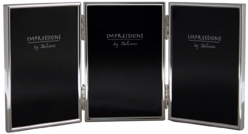 5x7 'Triple' Silver Plated Photo Frame with 'Thin Edge' design by Widdop