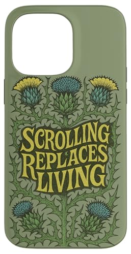 スクロールはリビングアンチアルゴリズムAIを置き換えます。 スマホケース iPhone 14 Pro Max 用