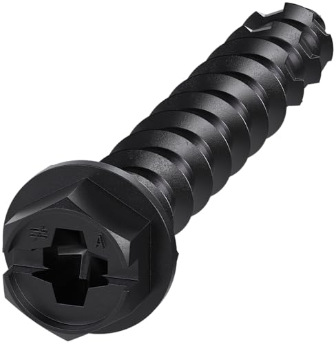 Simpson Strong-Tie Titen Turbo 1/4-in. x 1-3/4-in. Hex-Head Concrete and Masonry Screw, Black (100-Qty)