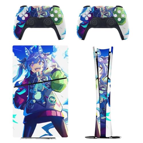 PS5 Slim �p �X�L���V�[�� �����A�j���� �c�C���^�[�{�t�� �{�̂ƃQ�[���R���g���[���[�ɑΉ�����X�e�b�J�[ �y�����݌v �f�W�^���E�G�f�B�V������p�z ���^�V�[�� �{�̕ی� �X���� �A�N�Z�T���[ �w��/��/����/�ق���h�~ ��G��/�U�M�ǂ� ���� 