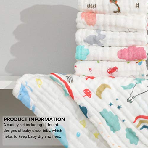 TomaiBaby 5 panos de bebê para bebês 6 camadas de algodão lenço de gaze lenço de saliva lenços de am