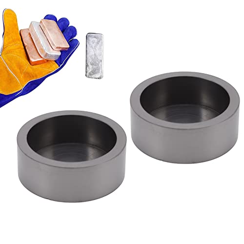 2 Pçs/Conjunto Moldes de Lingote para Fundição de Metal,Moldes de Lingote de Grafite Seguros e Ecoló