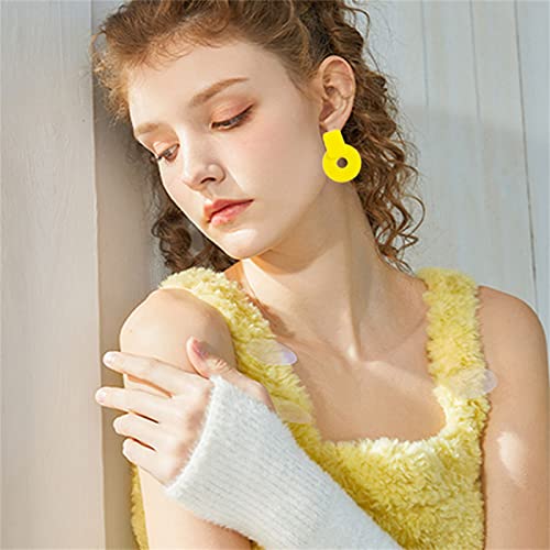 Onlyjump 70S 80S 90S Neon Circular Earrings Retro Earrings For Women Girl Lightning Classic Circle Retro Neon Earring Earring Halloween Party Costume Accessory (Yellow) #TOP3