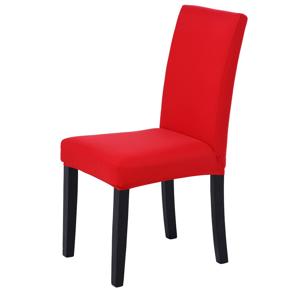 Set 4 Coprisedie Moderni Veakii - Per Sala Pranzo, Matrimoni, Hotel E Ristoranti (Rosso) - Foto 5