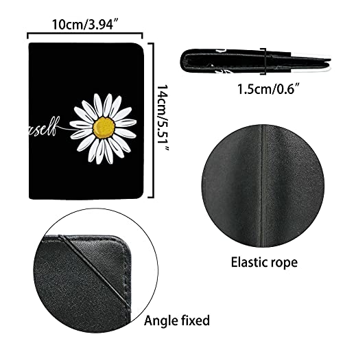 Xollar Passport Holder Covers Love Yourself Calligraphy Daisy Pu Leather Travel Wallet Case For Women Men #TOP1
