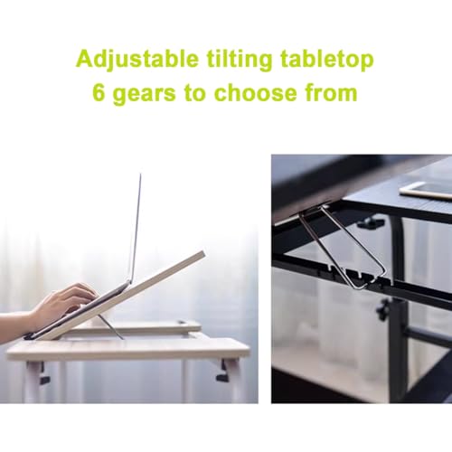 Table de lit à roulettes réglable hauteur largeur bureau informatique mobile