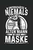 Unterschätze niemals einen alten Mann mit einer Maske: Paintball Notizbuch (liniert) Paintballspieler