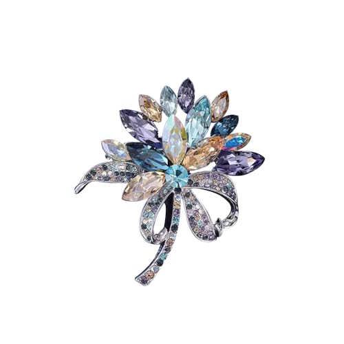 Image of Dainty Brooch Pin for Women, Rhinestone Scarf Shawl Costume Brooches and Pins Flower Boutonniere Hat Bag Suit Dress Accessories Pearl Brooches Lapel Pins