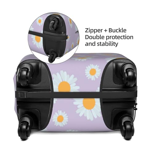Flower Daisy Luggage covers for Suitcase Purple Travel Suitcase Protector Anti Scratch Suitcase Cover Fit 22-24 inch4