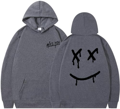Silver Basic Felpa con Cappuccio da Uomo Louis_Tomlinson Uomini/Donne Manica