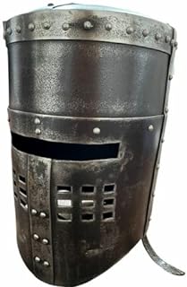 Black Knight Monty Steel Iron Helmet Halloween Costume Museum Quality Metal Medieval Armor Helmet