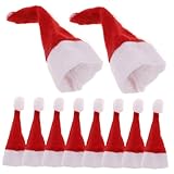MOLUCKFU 10個クリスマス帽子型 ワインボトルキャップ シャンパン スパークリング用 シーリングストッパー ホリデーパーティー装飾