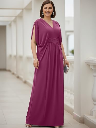 Image of KOH KOH Womens Long V-Neck Grecian Goddess Wedding Guest Maxi Dress Gown