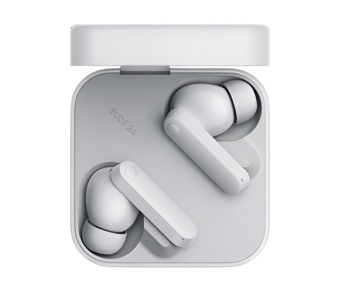 CMF BY NOTHING Buds 2a (Light Grey) | 42 dB ANC | 12.4mm Dirac-Tuned Drivers | Ultra Bass | 35.5 Hrs Playback | Bluetooth 5.4 | Fast Charging | IPX4 TWS Earbuds with Mic