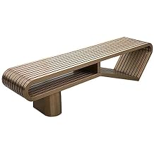Outdoor Garden Bench Outdoor Bench, Stainless Steel Garden Bench without Backrest, 70.8 Inches Long X 17.7 Inches Wide X 17.7 Inches High Park Bench