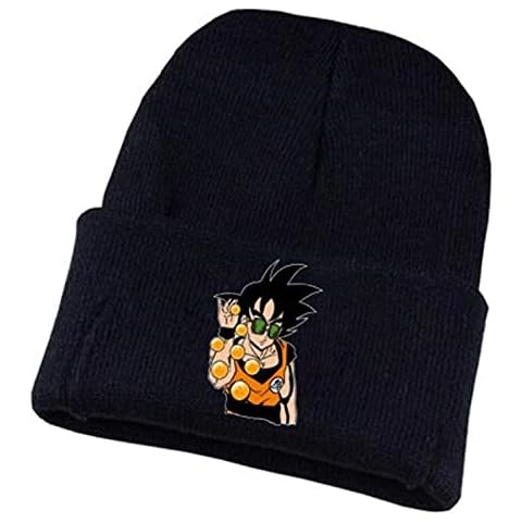 WANHONGYUE Dragon Ball Z Goku Anime Beanie Hat for Men Women Unisex Knit Cuffed Hat Winter Soft Warm Skull Cap Black/22 Cover